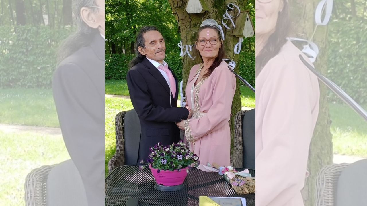 Frenk en Angelique nu officieel getrouwd bij Hospice Doevenbos