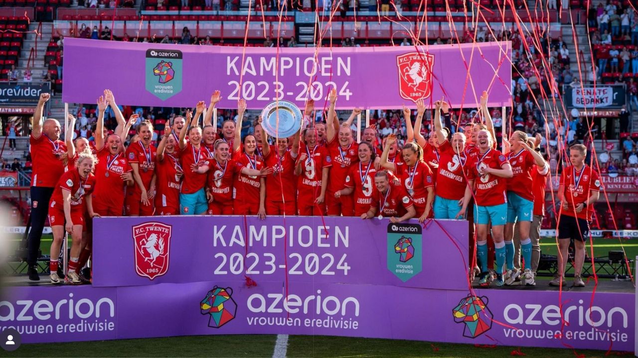 Vrouwen FC Twente met Kim Everaerts landskampioen