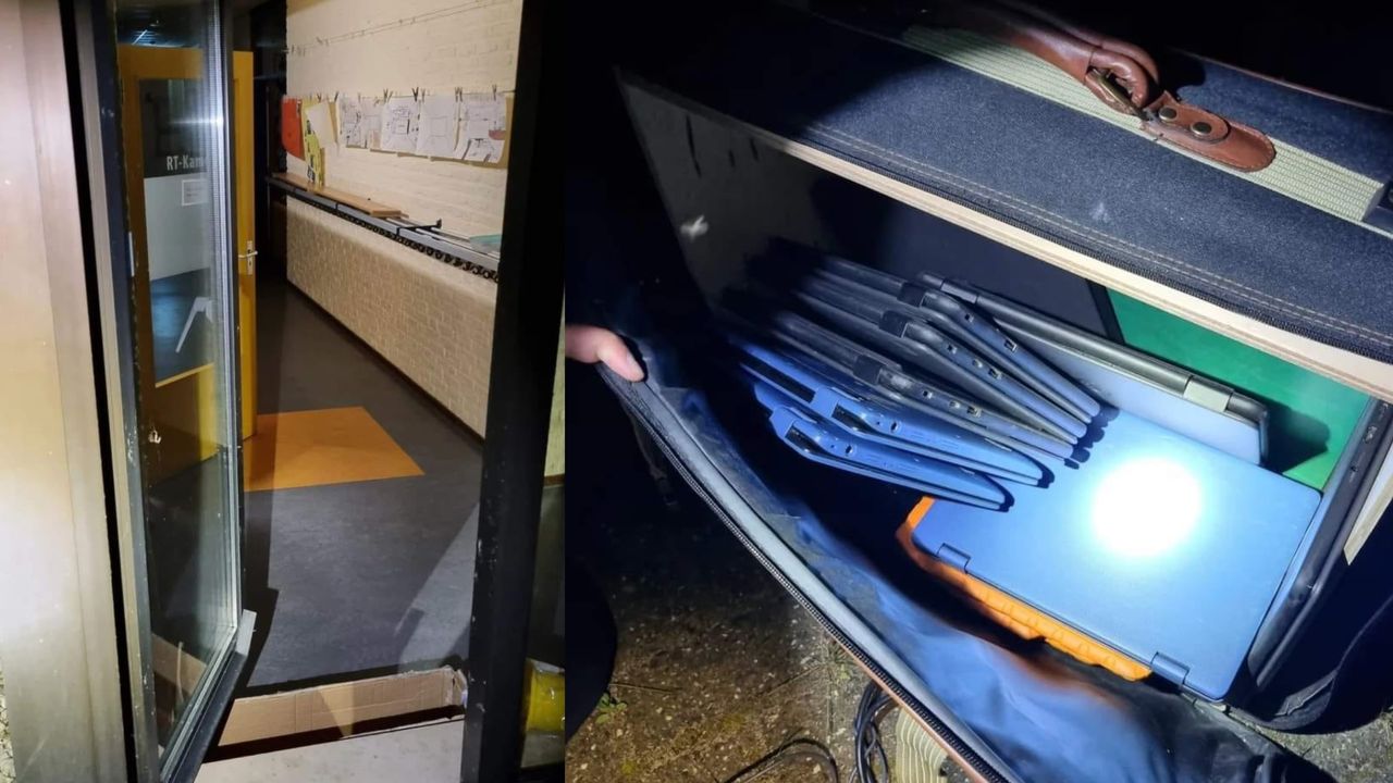 Politie houdt inbrekers basisschool Weisterbeek aan: 26 laptops teruggevonden