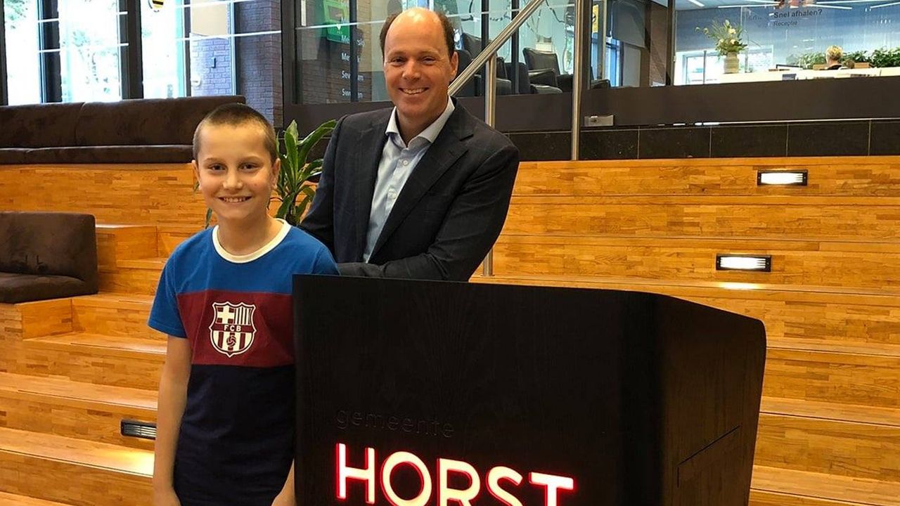 Tom Koster (11) kinderburgemeester van Horst aan de Maas