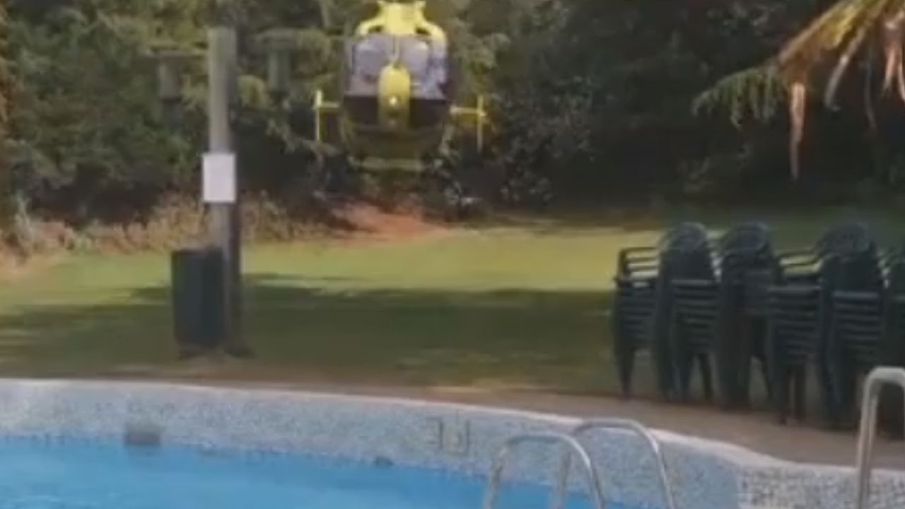 Traumahelikopter naar vakantiepark in America